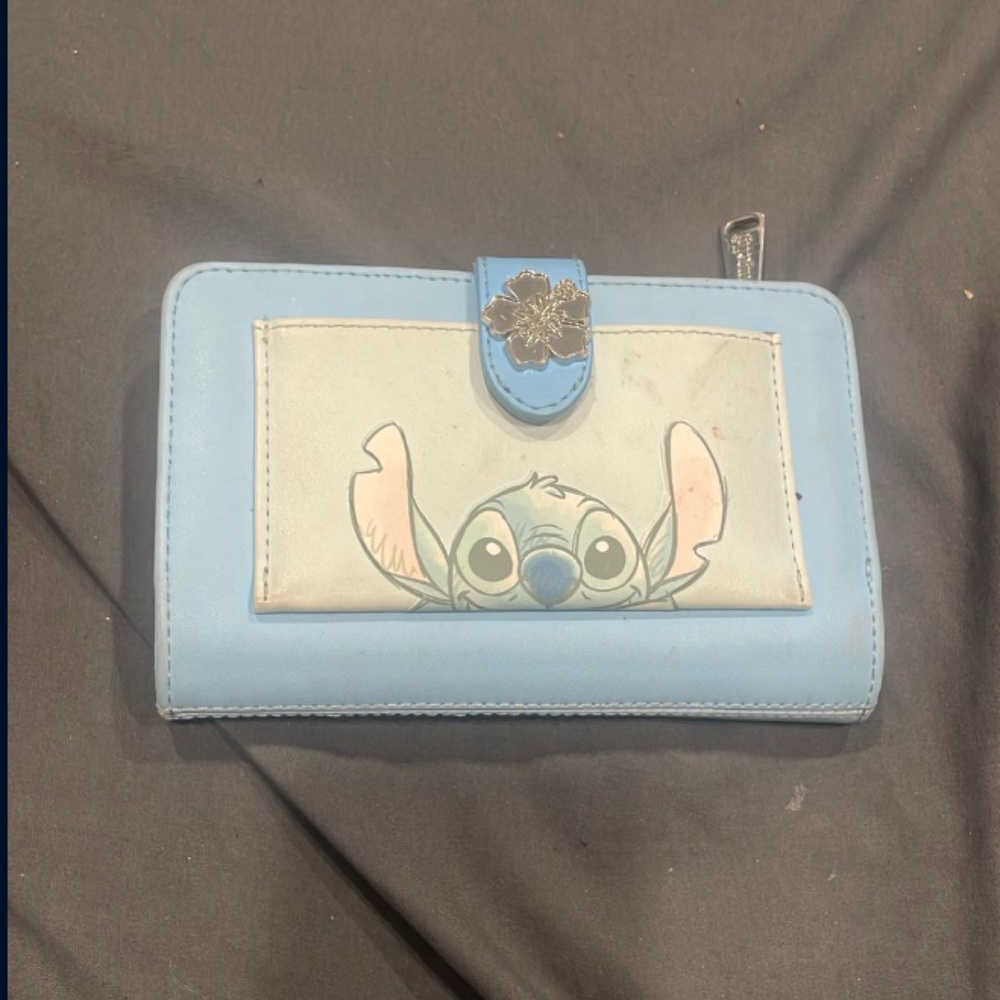 Loungefly Blue and White Stitch Wallet